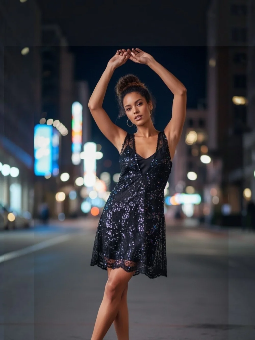 ✨️RARE! Highly Sought After! Free People Black Sheer Sequins Mini Dress! NWOT!